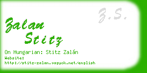 zalan stitz business card